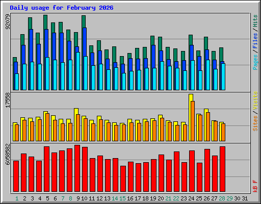 Daily usage for February 2026