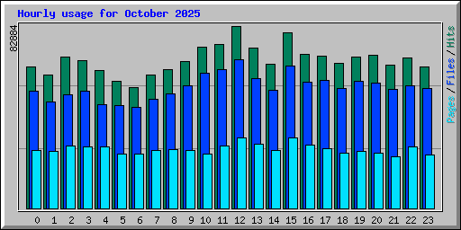 Hourly usage for October 2025