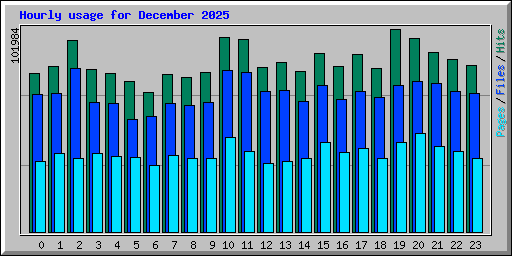 Hourly usage for December 2025
