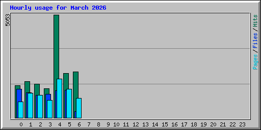 Hourly usage for March 2026