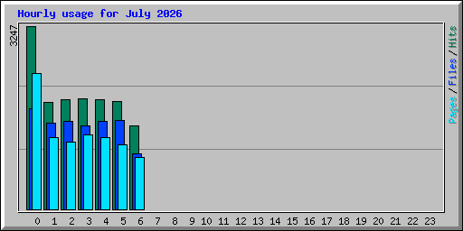 Hourly usage for July 2026