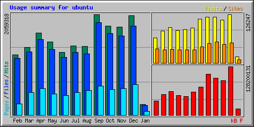 Usage summary for ubuntu